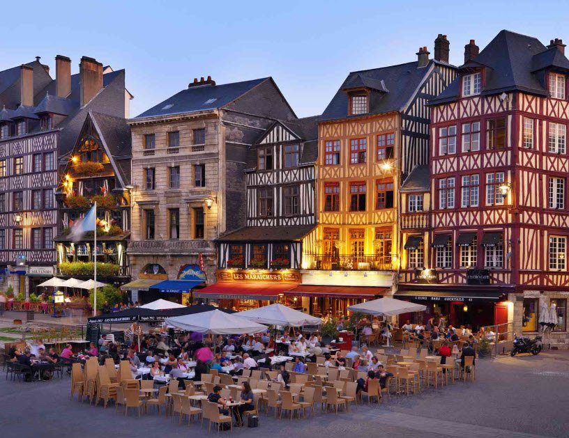 Rouen Old Town &amp; Cathedral, Rouen, Normandy, France